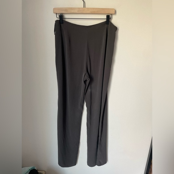 Eileen Fisher Charcoal Silk Vintage Slacks Pants Size Small - Picture 1 of 10